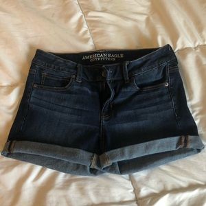 360 super stretch midi jean shorts
